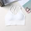 Kaka Same-style Cross Beautiful Back-wrapped Breast Tube Top sem base de anel de aço Sports Camisole Bra Roupa íntima feminina
