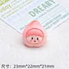 Figura Luminosa de Dibujos Animados de Niña Fruta 3D Accesorios de Pegamento de Crema Adornos Decorativos de Resina para Manualidades
