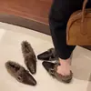 Zapatos Mary Jane para Mujer 2025 Otoño e Invierno Nuevos Tacón Grueso Hebilla de Cinturón Zapatos de Piel con Adorno de Pelo para Falda Una Pierna Elegantes Pequeños Zapatos de Cuero