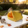 Nido de Loro Casa para Pájaros Cálida Hamaca Piel de Tigre Cacatúa Suministros de Calefacción de Invierno Nido de Algodón para Pájaros Pequeños de Invierno Engrosado con Forro Polar