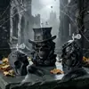 Velas de caveira preta de Halloween, adereços decorativos para sala de fuga e cenários de mistério de assassinato, velas para realçar a atmosfera para festas