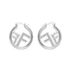 Pendientes de Alta Gama Letra F Transfronterizos, Lujo Accesible Diseño de Nicho, Elegantes, Pendientes con Estilo de Celebridad de Internet, Pendientes Nuevos, Pendientes