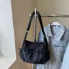 Bolso Cruzado Plegado Ligero Transfronterizo 2025 Nuevo para Viajes de Negocios, Viajes, Clases, Bolso de Hombro Tipo Dumpling