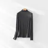 26ª Primavera Nuevo Modelo Base de Cachemira y Seda Cuello Alto para Mujer Ligero Transpirable Estilo Elegante Ropa para Mujer Venta Directa de Fábrica