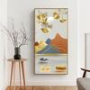 Cuadro de Nueve Peces, Pintura de Entrada, Pintura de Entrada, Pintura Colgante para Sala de Estar, Pintura Decorativa de Lujo Accesible Moderna, Mural Atmosférico Vertical para Pasillo