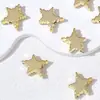 Contas soltas de acrílico com pentagrama pixelado galvanizado colorido, pingentes de pérola de imitação, contas de Natal, pingentes feitos à mão para DIY