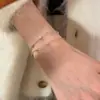 Pulseira de Diamante Redondo Pequeno Estilo Coreano Simples e Versátil de Alta Qualidade, Fina, Leve e Luxuosa, Design de Nicho, Joia de Mão Exquisite Popular