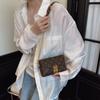 Bolsa Mensageiro Estampada de Design Nicho para Mulheres 2025 Nova Moda Europeia e Americana Corrente Ombro Transversal Pequena Bolsa Quadrada Bolsa Envelope