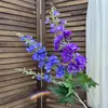 Delphinium Artificial con 2 Horquillas, Flor Artificial para Arreglo de Escena, Flores de Boda, Delphinium Grande, Flores Artificiales de Amazon Transfronterizo