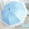 Guarda-chuva Pagoda Listrado Preto e Branco de 16 varetas Guarda-chuva lolita Cabo Reto Guarda-chuva para Sol e Chuva Guarda-chuva Criativo para Fotografia de Casamento Atacado