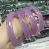 Pulseira de calcedônia gelo, pulseira de calcedônia roxa lavanda, pulseira feminina de calcedônia ágata totalmente violeta, transmissão ao vivo