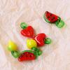 Simulación de comida y juego de estilo INS, cuentas de vidrio de frutas, pendientes colgantes, tocado, pulsera, material, accesorios al por mayor