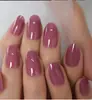 Colección Transfronteriza de Uñas Postizas de Color Sólido Más Vendida, Uñas Postizas de Estilo Europeo y Americano Sencillo, Uñas Portátiles de Longitud Media con Forma de Almendra al por Mayor