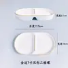 Plato Creativo para Condimentos con Borde Dorado Plato Pequeño para el Hogar Plato de Cerámica para Salsa de Hotel Reposapalillos Plato Multifuncional para Vinagre Plato para Sumergir en Olla Caliente