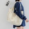 Bolsa de Lona Feminina 2022 Estilo Japonês Bolsa de Grande Capacidade Bolsa Tote Simples Bolsa Feminina Bolsa de Ombro Bolsa de Mão Bolsa de Tecido