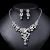 Conjunto de collar de cristal de nueva moda de comercio exterior europeo y americano para mujer, cadena de suéter de nicho de lujo ligero que combina con todo, cadena de clavícula de aleación