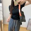 Nova Camiseta Feminina de Algodão Bambu Tencel Malha 2*2 Ombro Normal Manga Curta Toque Gelado Gola Redonda Modelagem Justa Valoriza a Cintura Manga Curta