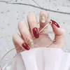 Parche para Uñas Portátil Corto Estampado Parche para Uñas Manicura Uña Portátil Terminada Venta al por Mayor Uña Portátil Casual Personalización