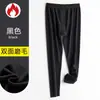 Pantalones largos de terciopelo para hombre sin costuras cálidos pantalones de hombre forrados de forro polar engrosados ropa interior leggings ajustados otoño e invierno a prueba de viento