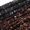 Tecido de Veludo com Lantejoulas e Miçangas Coloridas de 5mm+8mm Tecido Bordado para Vestido de Noiva com Lantejoulas 3D