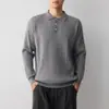 Suéter de Punto con Cuello Polo de Alta Gama para Hombre Mokaike, Nueva Colección Otoño 2026, Suéter de Punto Trenzado para Hombre, 22302