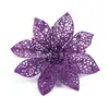 Flor de Natal de 15cm Cebola de Natal Rosa com Flor Recortada Guirlanda de Árvore Enfeites Pingente Decoração
