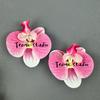 Casamento flor artificial borboleta orquídea flor cabeça mão presente requintado filme estilo LV Fu decoração de casamento âmbar fino vermelho ameixa
