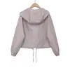 Ropa de mujer europea y americana transfronteriza al por mayor moda de primavera 2026 chaqueta a cuadros con capucha versátil informal de moda