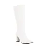 40-48 Comercio Exterior Transfronterizo talla extra Botas de Mujer Amazon AliExpress Tacón Grueso Punta Cremallera Lateral Botas Altas G563