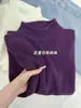 Top Básico de Color Sólido de Cuello Alto y Manga Larga para Mujer Otoño Invierno Diseño Minimalista de Nicho Corte Ajustado Versátil Top Petite de Moda