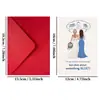 1 Pieza de Tarjeta de Felicitación de Temporada de Bodas Transfronteriza de Temu para Recién Casados, Damas de Honor, Regalo, Invitación, Mensaje de Bendición, Sobre y Tarjeta de Felicitación