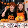 Pegatinas de Calabaza de Halloween Transfronterizas de Amazon con Expresiones Divertidas, Pegatinas de Tatuaje, Decoraciones Faciales, Pegatinas de Tatuaje para Fiesta