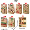 Bolsa de Papel Kraft Amazon Comida Fiesta Regalo Cumpleaños Bolsa de Dulces Bolsa de Embalaje de Regalo de Dibujos Animados con Pegatina
