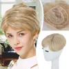 Estoque de Fábrica Mecanismo Modificado Franja Natural de Ar Fios de Cabelo de Fibra Química Leve Mini Moda Peruca Completa