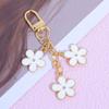 Pingente de chaveiro de flor colorido ins de fronteira criativo diy liga flor pequena dupla face decoração de bolsa para conjunto de fones de ouvido