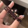 Pulseiras de Casal Empilhadas Tianzhu Mais Vendidas para Mulheres, Pulseiras de Três Círculos para Homens, Presentes para a Temporada de Formatura, Presentes de Design de Pulseira Masculina
