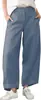 Pantalones de pierna ancha cropped ajustados de cintura alta, estilo casual suelto de nuevo estilo para verano, transfronterizos europeos y americanos, en color liso con botones