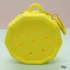 Bolsa de Silicone com Furo Estilo Desenho Animado Mini Carteira de Moedas Bolsa de Cosméticos DIY Bolsa para Fones de Ouvido Pingente de Chaveiro Presente
