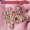 Anel Espaçador com Strass de 8mm Roda Anel de Broca Espaçadores de Diamante Contas Artesanais DIY Pulseira Pulseira Acessórios de Joias com Contas
