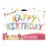Balões de Folha de Alumínio de 16 polegadas com Letras de Aniversário Banner Balão Happy Birthday em Inglês Decoração com Balão de Filme de Alumínio Arranjo de Aniversário