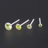Venta al por mayor de fábrica pendientes de circonita de color moda coreana para mujer pendientes simples para agujero de oreja pendientes de plástico