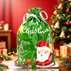 Bolsas de Regalo con Cordón de Halloween y Navidad de Venta Caliente Transfronterizas, Bolsas de Empaque con Cordón Navideño, Decoraciones Navideñas, Bolsas de Aluminio Láser