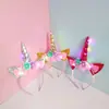 Venta al por mayor de fábrica Diadema Luminosa de Unicornio para Fiesta Infantil de Vacaciones Halloween Alas de Ángel Arcoíris Adorno para la Cabeza