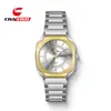 Nuevo Reloj de Pulsera de Cuarzo Estilo de Negocios para Hombres y Mujeres con Marcadores de Barra, Correa de Acero Inoxidable Resistente al Agua 30m, Reloj Transfronterizo