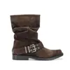 Botas Femininas Amontoadas de Cano Largo Amassado Simples Retrô Chegadas Outono/Inverno 2026 Salto Grosso Maillard Botas de Cano Curto Botas de Cowboy Ocidentais