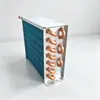 Intercambiador de calor de aletas con película azul anticorrosiva, evaporador de secado para bomba de calor, condensador de tubo de cobre para unidad de refrigeración