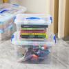 Caja de Almacenamiento Transparente Pequeña al por Mayor de Plástico para Almacenamiento Doméstico Juguetes Snacks Ropa Caja Engrosada para Mudanzas Artículos Varios