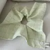 Renda Xadrez Verde Renda Anel de Cabelo Intestino Grosso Acessórios de Cabelo de Alta Qualidade para Mulheres Rabo de Cavalo Baixo Prender Cabelo Grande Título