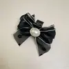Presilha de cabelo dupla face Escape Princess com laço, preta, de alta qualidade, estilo grampo de cabelo, presilha de tubarão para a parte de trás da cabeça, acessórios para cabelo, enfeite de cabeça, atacado