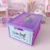 Caixa Organizadora Dobrável de Mesa Transparente com Tampa Kulomi Gui Dog Caixa de Armazenamento para Lanches Livros Brinquedos de Estudante
